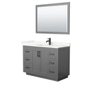 Miranda 48" Free Standing Single Basin Vanity Set with Cabinet, Quartz Vanity Top, and Framed Mirror - image 11