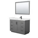 Miranda 48" Free Standing Single Basin Vanity Set with Cabinet, Quartz Vanity Top, and Framed Mirror - image 13