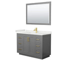 Miranda 48" Free Standing Single Basin Vanity Set with Cabinet, Quartz Vanity Top, and Framed Mirror - image 15