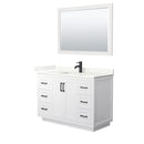 Miranda 48" Free Standing Single Basin Vanity Set with Cabinet, Quartz Vanity Top, and Framed Mirror - image 17