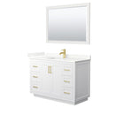 Miranda 48" Free Standing Single Basin Vanity Set with Cabinet, Quartz Vanity Top, and Framed Mirror - image 20