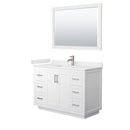 Miranda 48" Free Standing Single Basin Vanity Set with Cabinet, Quartz Vanity Top, and Framed Mirror - image 21