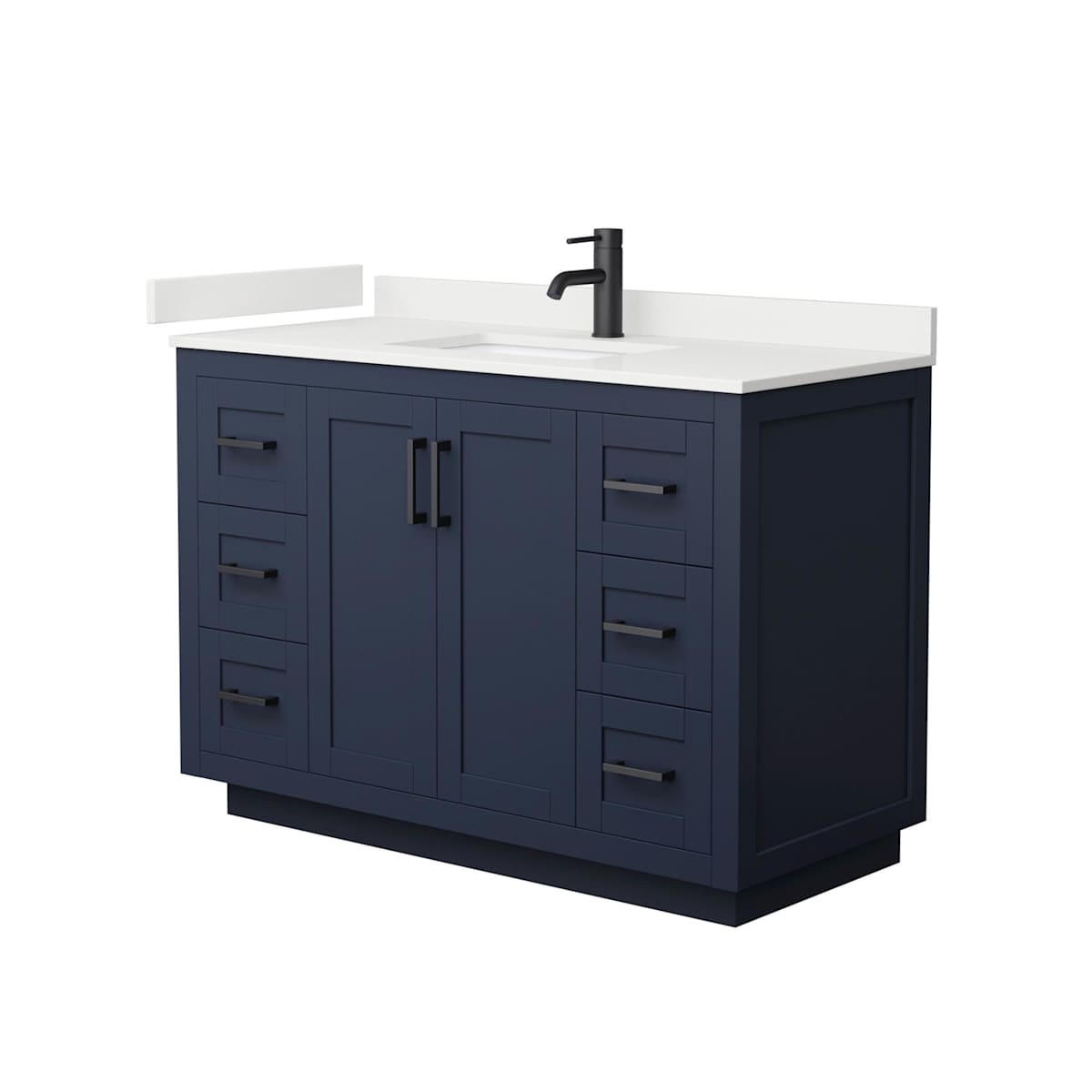 Miranda 48" Free Standing Single Basin Vanity Set with Cabinet and Quartz Vanity Top
