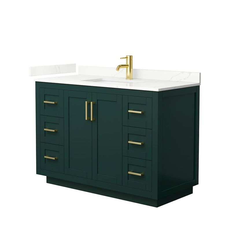 Miranda 48" Free Standing Single Basin Vanity Set with Cabinet and Quartz Vanity Top - image 11