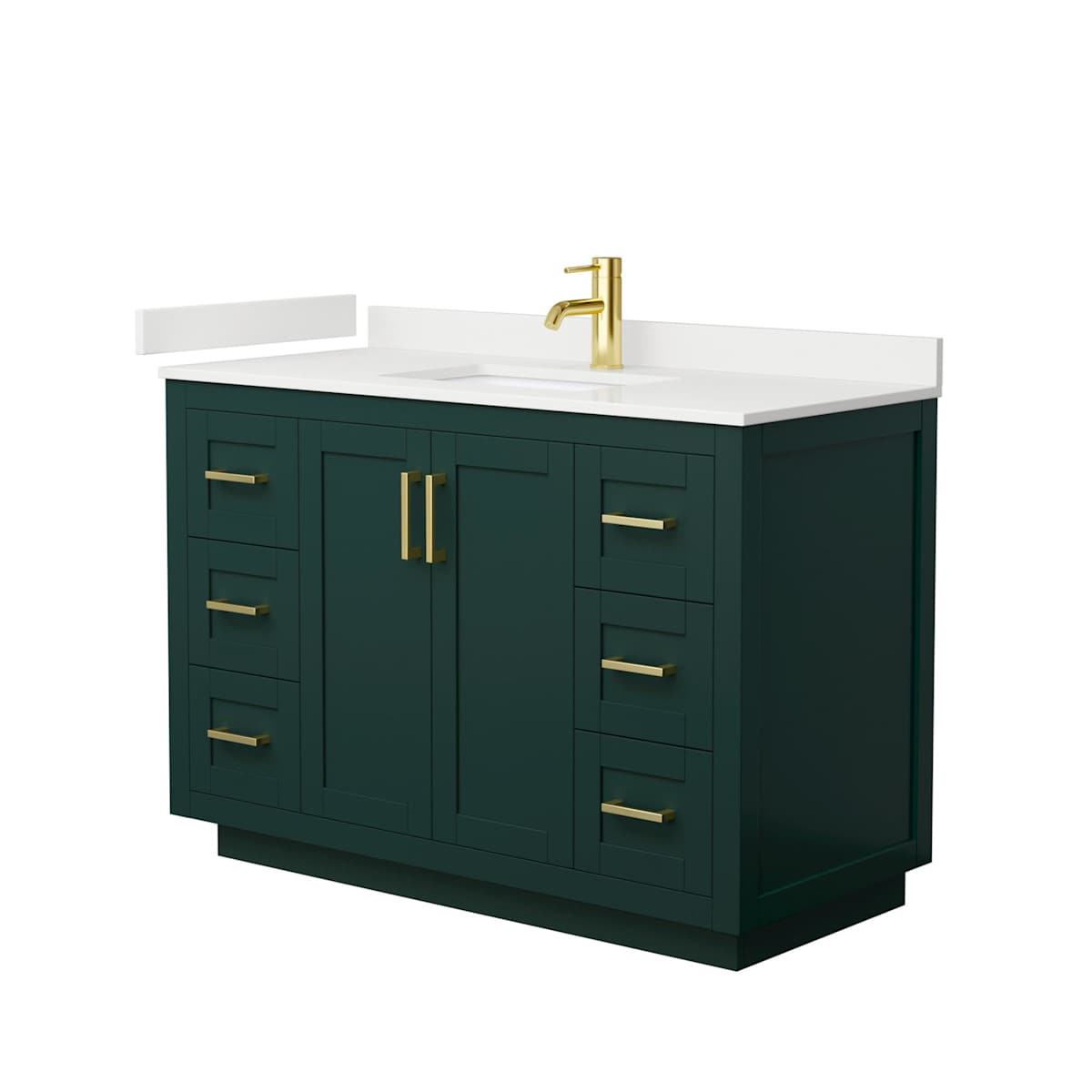 Miranda 48" Free Standing Single Basin Vanity Set with Cabinet and Quartz Vanity Top