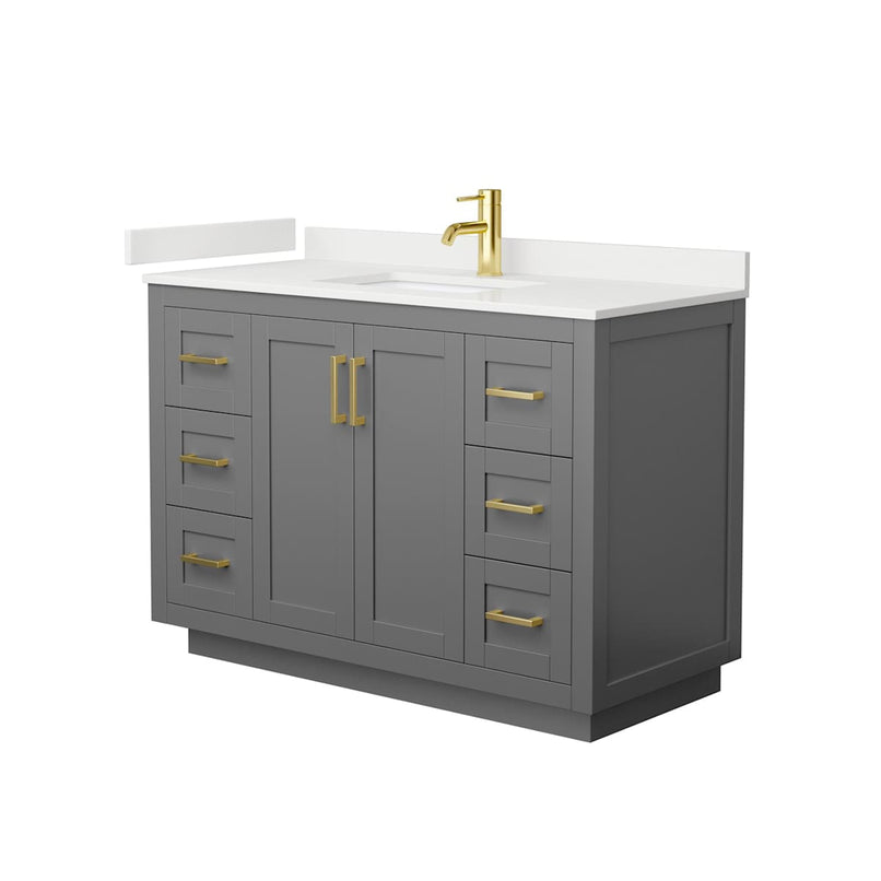 Miranda 48" Free Standing Single Basin Vanity Set with Cabinet and Quartz Vanity Top - image 15