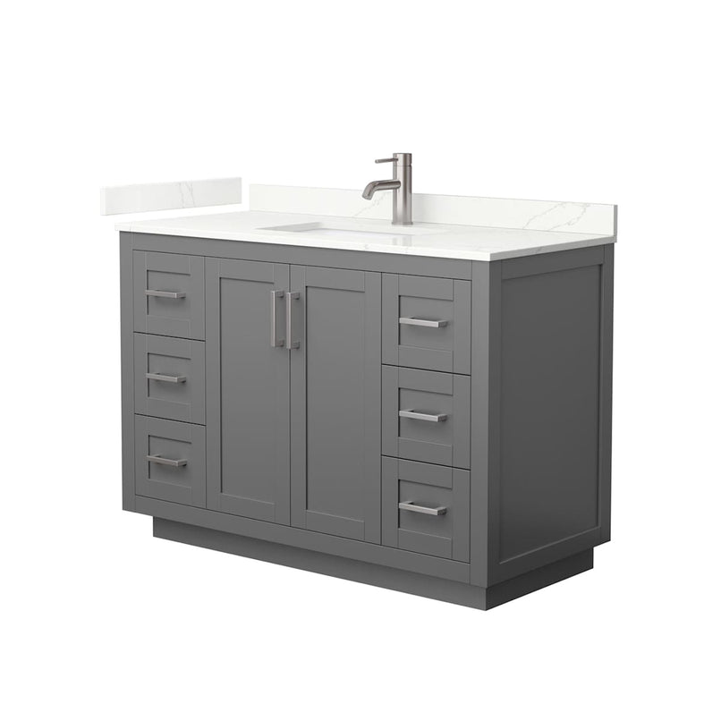 Miranda 48" Free Standing Single Basin Vanity Set with Cabinet and Quartz Vanity Top - image 17