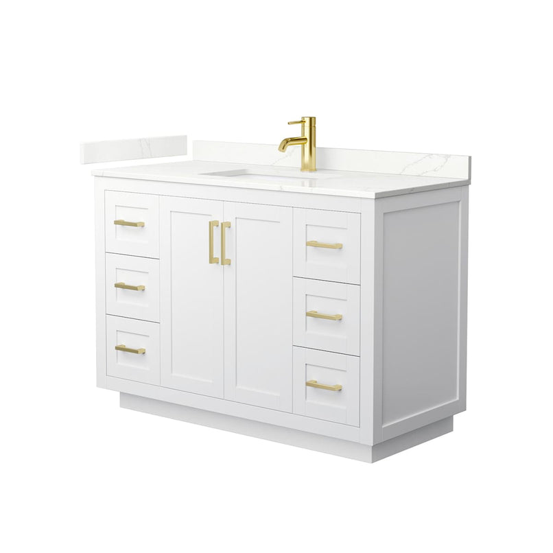 Miranda 48" Free Standing Single Basin Vanity Set with Cabinet and Quartz Vanity Top - image 19