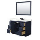 Miranda 48" Free Standing Single Basin Vanity Set with Cabinet, Quartz Vanity Top, and Framed Mirror - image 3