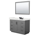 Miranda 48" Free Standing Single Basin Vanity Set with Cabinet, Quartz Vanity Top, and Framed Mirror - image 12
