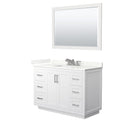 Miranda 48" Free Standing Single Basin Vanity Set with Cabinet, Quartz Vanity Top, and Framed Mirror - image 21