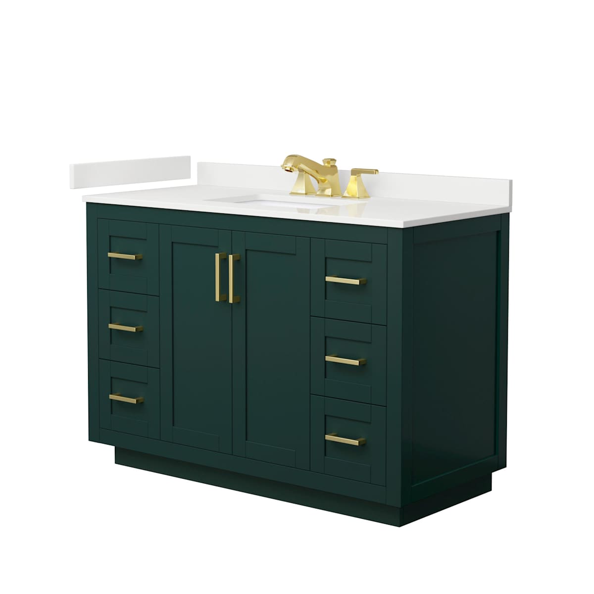 Miranda 48" Free Standing Single Basin Vanity Set with Cabinet and Quartz Vanity Top