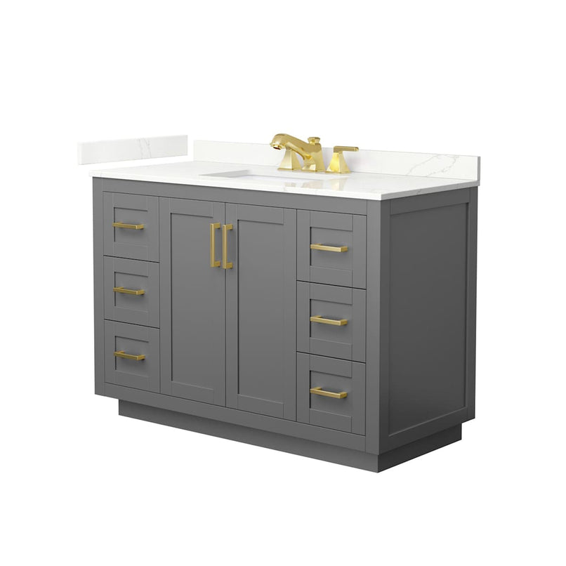 Miranda 48" Free Standing Single Basin Vanity Set with Cabinet and Quartz Vanity Top - image 15