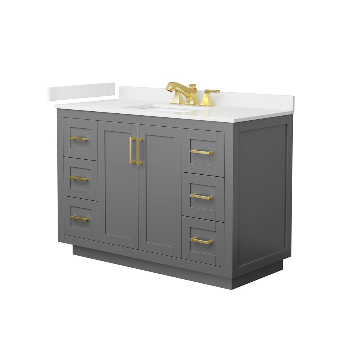 Miranda 48" Free Standing Single Basin Vanity Set with Cabinet and Quartz Vanity Top - image 16