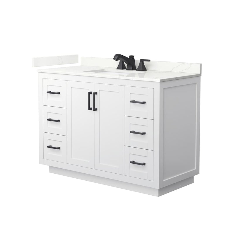 Miranda 48" Free Standing Single Basin Vanity Set with Cabinet and Quartz Vanity Top - image 19