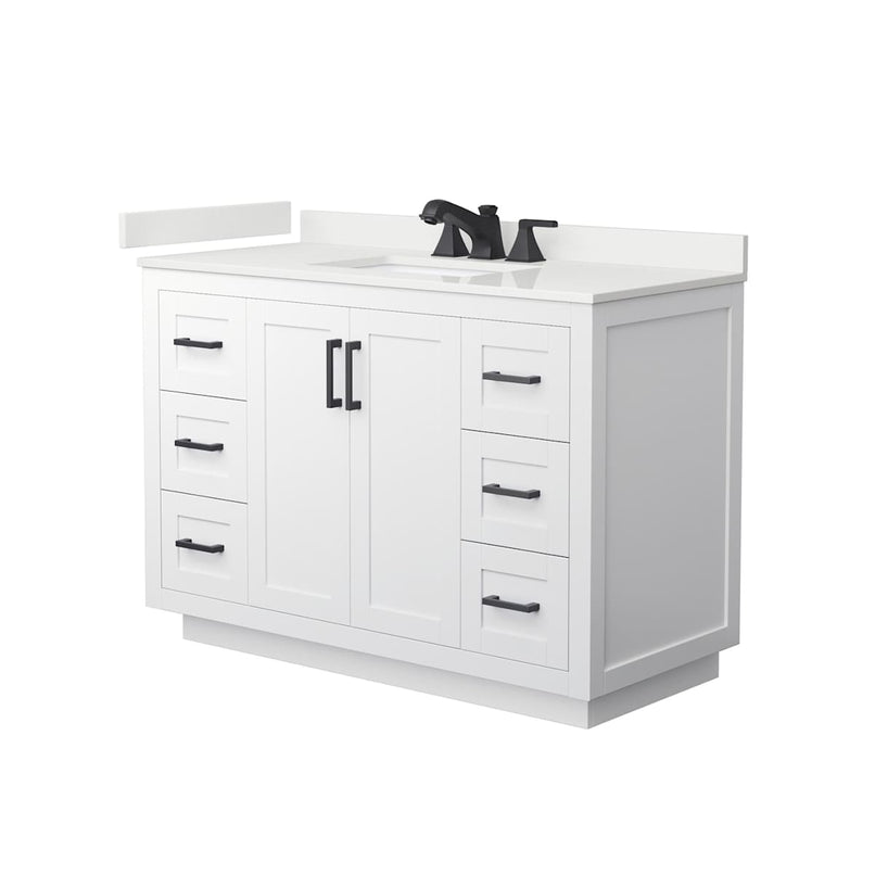 Miranda 48" Free Standing Single Basin Vanity Set with Cabinet and Quartz Vanity Top - image 20