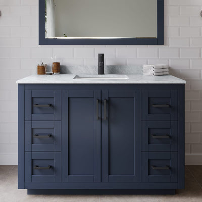Miranda 48" Free Standing Single Basin Vanity Set with Cabinet and Marble Vanity Top - image 1