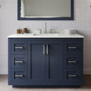 Miranda 48" Free Standing Single Basin Vanity Set with Cabinet, Quartz Vanity Top, and Framed Mirror - image 1