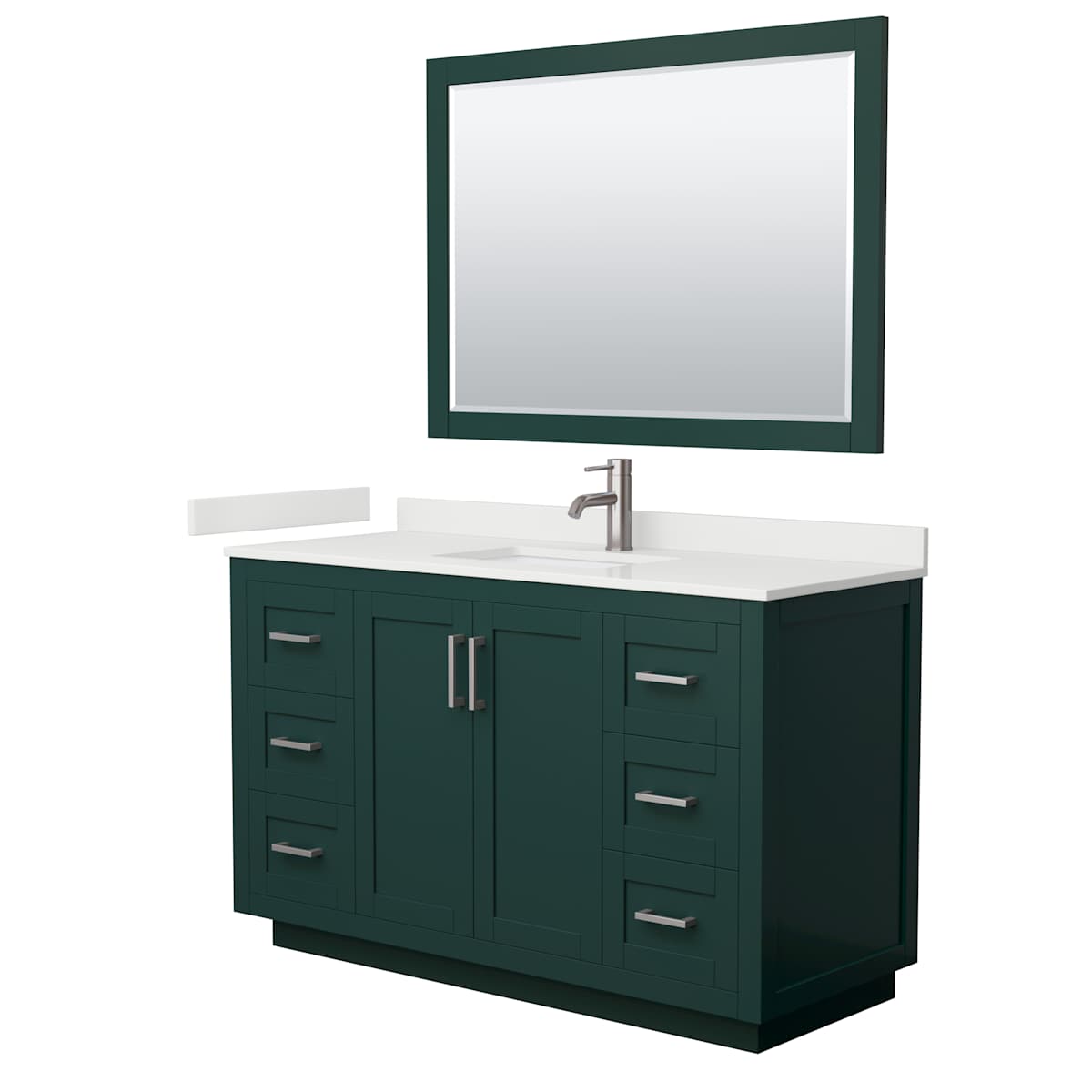 Miranda 54" Free Standing Single Basin Vanity Set with Cabinet, Quartz Vanity Top, and Framed Mirror - image 16