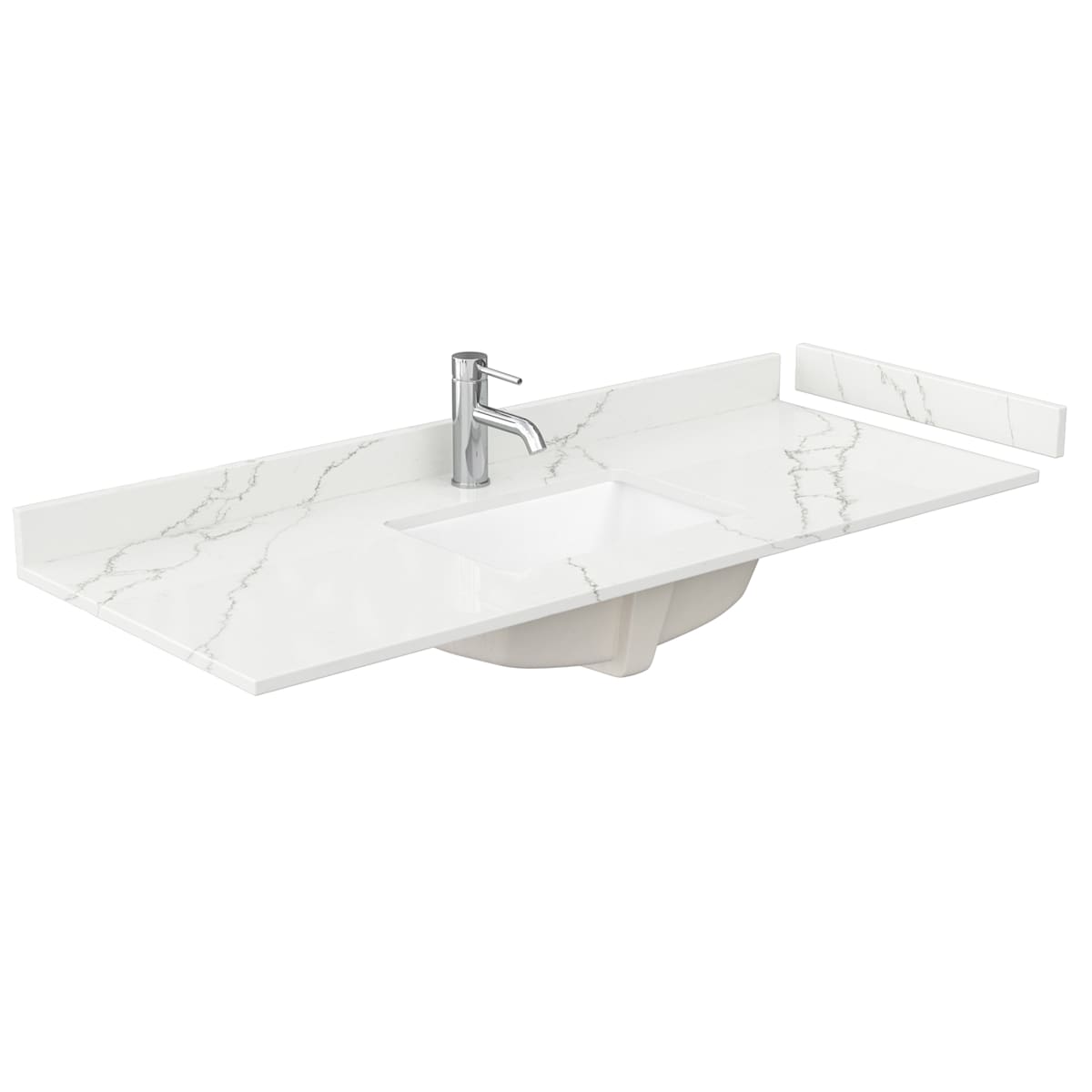 Miranda 54" Free Standing Single Basin Vanity Set with Cabinet and Quartz Vanity Top