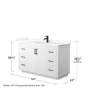 Miranda 54" Free Standing Single Basin Vanity Set with Cabinet and Quartz Vanity Top - image 6