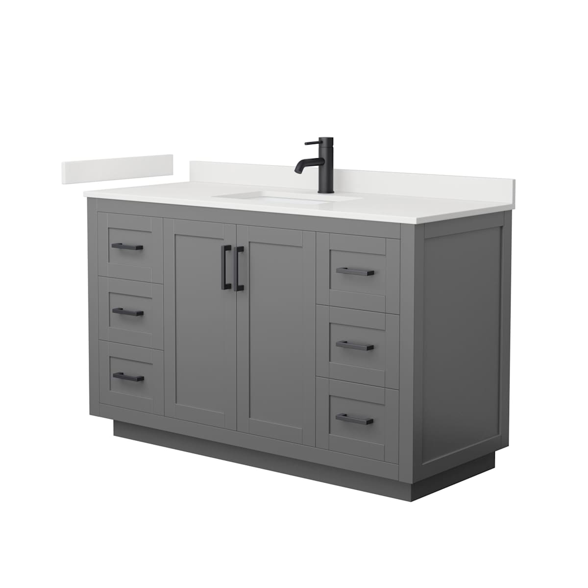 Miranda 54" Free Standing Single Basin Vanity Set with Cabinet and Quartz Vanity Top