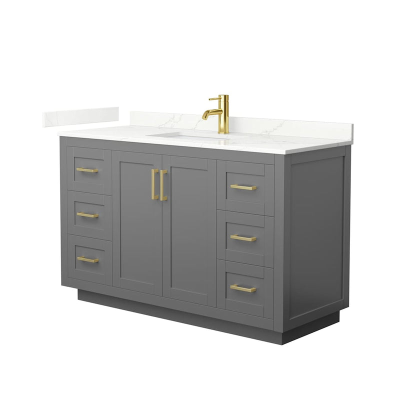 Miranda 54" Free Standing Single Basin Vanity Set with Cabinet and Quartz Vanity Top - image 17