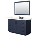 Miranda 54" Free Standing Single Basin Vanity Set with Cabinet, Quartz Vanity Top, and Framed Mirror - image 2