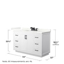 Miranda 54" Free Standing Single Basin Vanity Set with Cabinet and Quartz Vanity Top - image 6