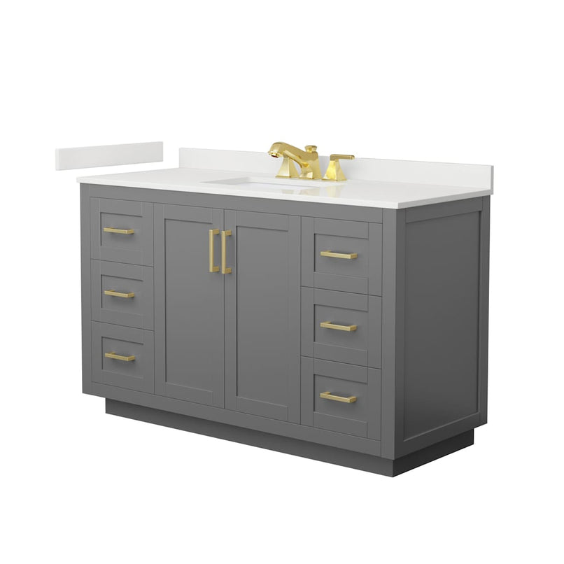 Miranda 54" Free Standing Single Basin Vanity Set with Cabinet and Quartz Vanity Top - image 16