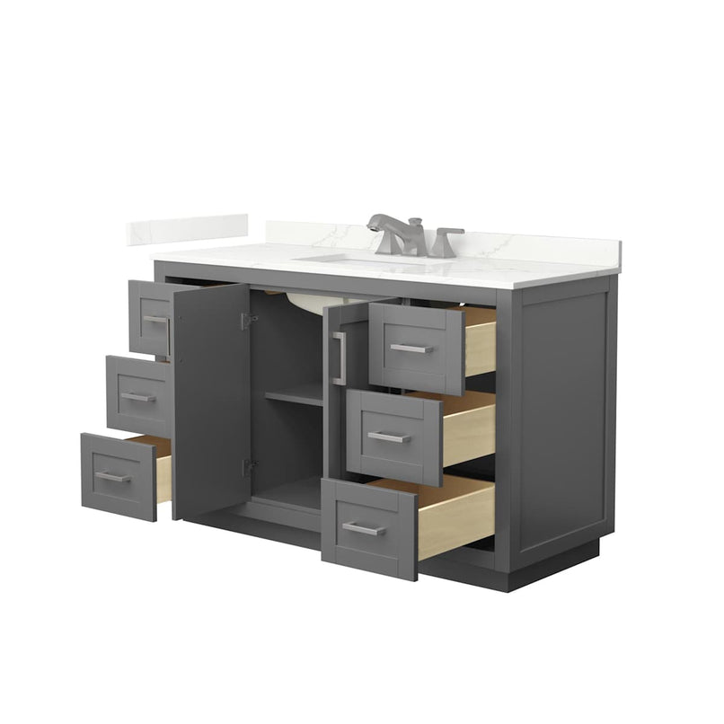 Miranda 54" Free Standing Single Basin Vanity Set with Cabinet and Quartz Vanity Top - image 19