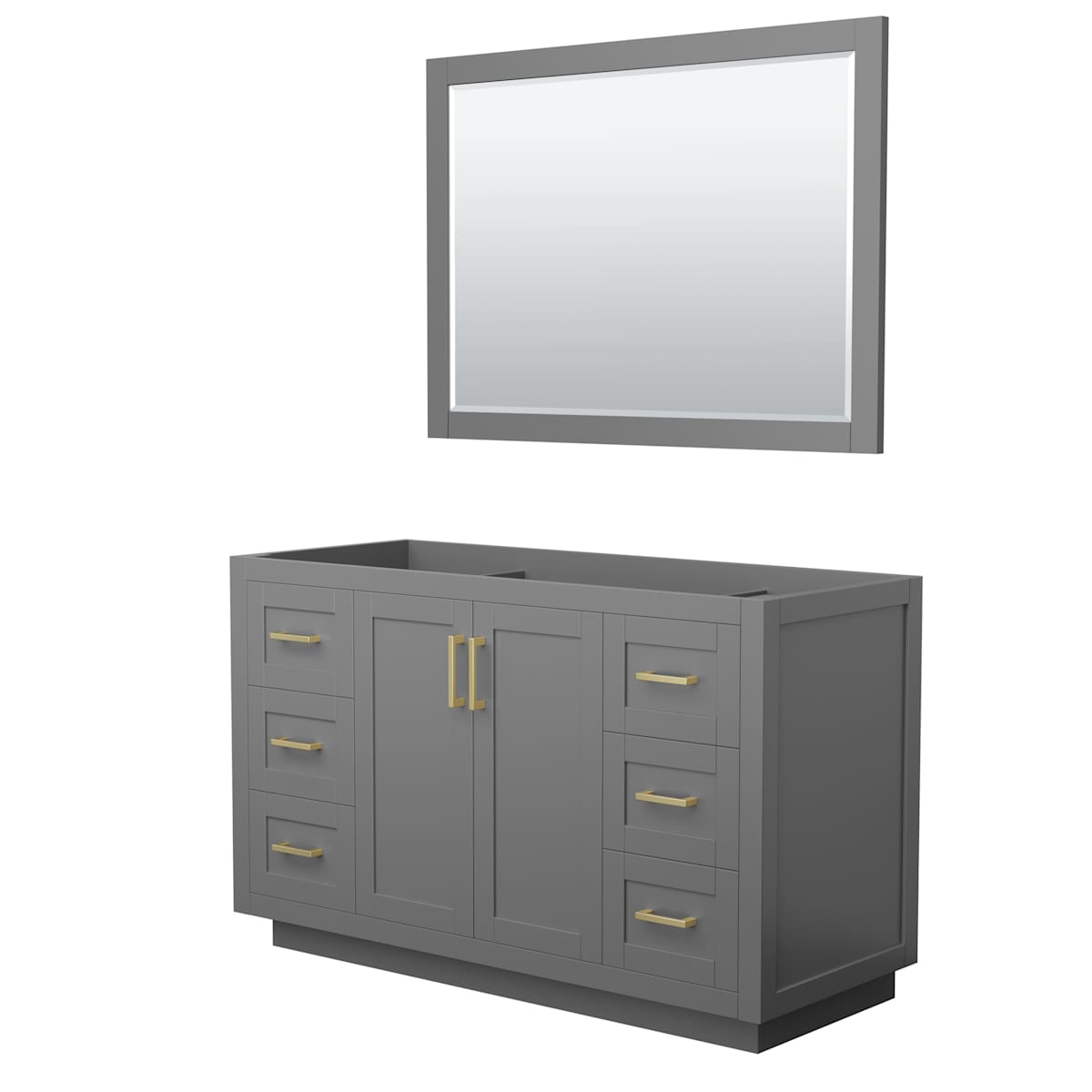 Miranda 54" Single Free Standing Vanity Cabinet - Less Vanity Top