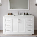 Miranda 54" Free Standing Single Basin Vanity Set with Cabinet and Quartz Vanity Top - image 1