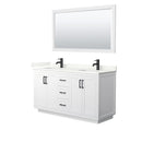 Miranda 60" Free Standing Double Basin Vanity Set with Cabinet, Quartz Vanity Top, and Framed Mirror - image 17