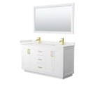 Miranda 60" Free Standing Double Basin Vanity Set with Cabinet, Quartz Vanity Top, and Framed Mirror - image 19