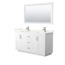 Miranda 60" Free Standing Double Basin Vanity Set with Cabinet, Quartz Vanity Top, and Framed Mirror - image 20