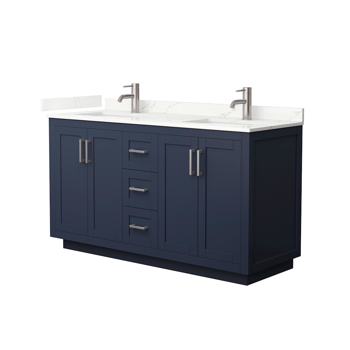 Miranda 60" Free Standing Double Basin Vanity Set with Cabinet and Quartz Vanity Top - image 10