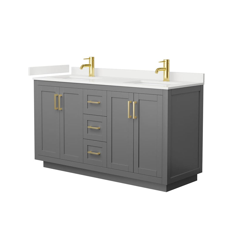 Miranda 60" Free Standing Double Basin Vanity Set with Cabinet and Quartz Vanity Top - image 16