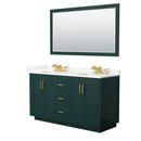 Miranda 60" Free Standing Double Basin Vanity Set with Cabinet, Quartz Vanity Top, and Framed Mirror - image 14