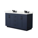 Miranda 60" Free Standing Double Basin Vanity Set with Cabinet and Quartz Vanity Top - image 2