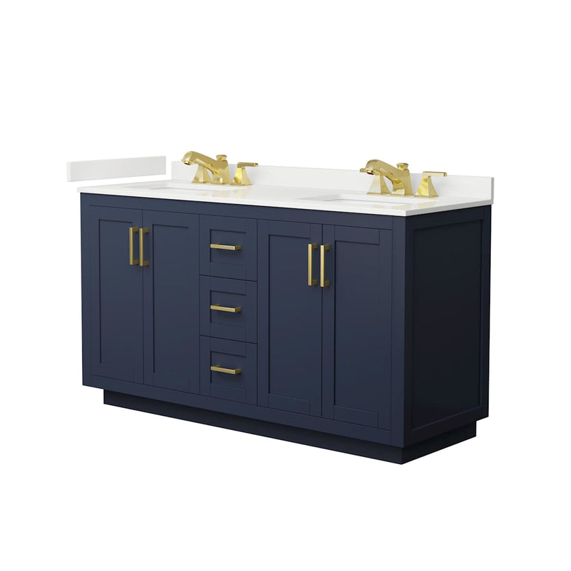 Miranda 60" Free Standing Double Basin Vanity Set with Cabinet and Quartz Vanity Top - image 10