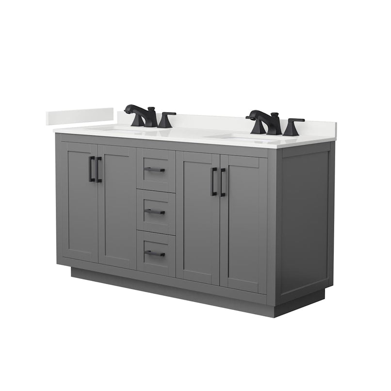 Miranda 60" Free Standing Double Basin Vanity Set with Cabinet and Quartz Vanity Top - image 14