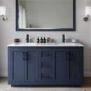 Miranda 60" Free Standing Double Basin Vanity Set with Cabinet and Marble Vanity Top - image 1