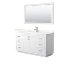 Miranda 60" Free Standing Single Basin Vanity Set with Cabinet, Quartz Vanity Top, and Framed Mirror - image 10