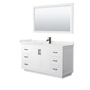 Miranda 60" Free Standing Single Basin Vanity Set with Cabinet, Quartz Vanity Top, and Framed Mirror - image 13