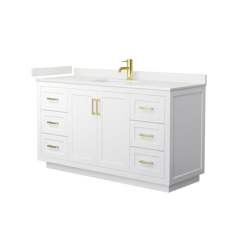 Miranda 60" Free Standing Single Basin Vanity Set with Cabinet and Quartz Vanity Top - image 11