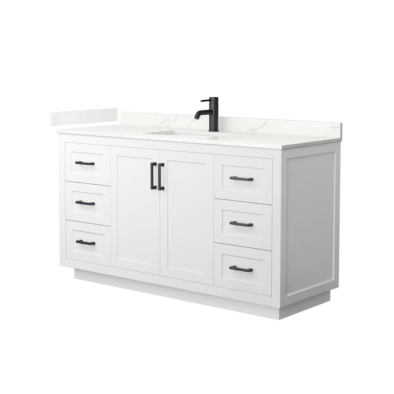 Miranda 60" Free Standing Single Basin Vanity Set with Cabinet and Quartz Vanity Top - image 14
