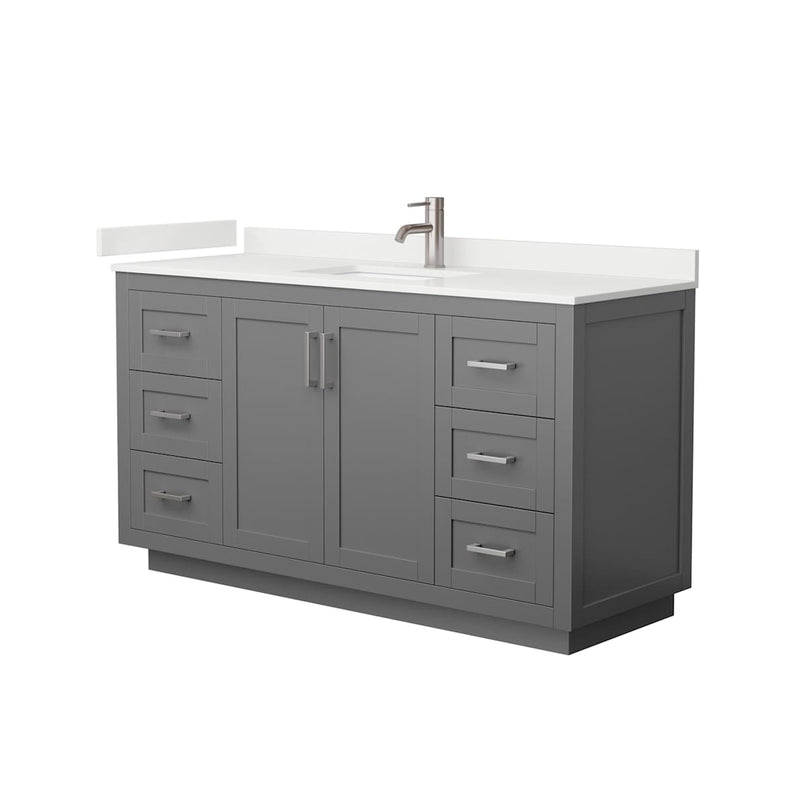 Miranda 60" Free Standing Single Basin Vanity Set with Cabinet and Quartz Vanity Top - image 15