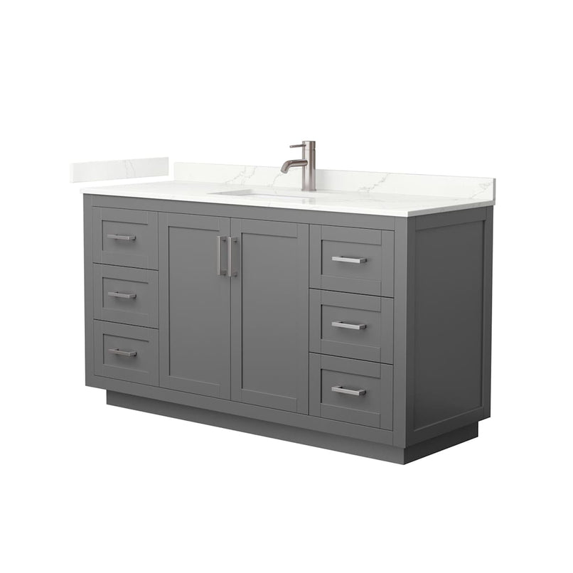 Miranda 60" Free Standing Single Basin Vanity Set with Cabinet and Quartz Vanity Top - image 16