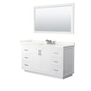 Miranda 60" Free Standing Single Basin Vanity Set with Cabinet, Quartz Vanity Top, and Framed Mirror - image 10